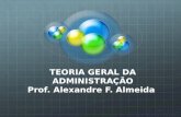 Teoria Geral da Administração Prof. Alexandre F. Almeida