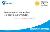 Destaques e Perspectivas  da Regulação em 2012