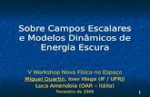 Sobre Campos Escalares e Modelos Dinâmicos de Energia Escura