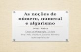 As noções de número, numeral  e algarismo