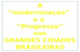 A “modernização”  e o  “Progresso” nas GRANDES CIDADES BRASILEIRAS
