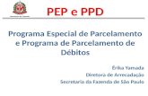 PEP e PPD Programa  Especial de  Parcelamento  e  Programa  de  Parcelamento  de  Débitos
