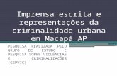 Imprensa escrita e representações da criminalidade urbana em Macapá AP