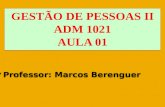 GESTÃO DE PESSOAS II ADM  1021 AULA 01