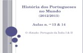 História dos Portugueses no Mundo  (2012/2013) Aulas n.  os  13 & 14