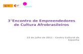 3°Encontro de Empreendedores de Cultura Afrobrasileiros