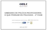 UNIDADES DE POLÍCIA PACIFICADORA:  O QUE PENSAM OS POLICIAIS – 2ª FASE