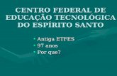CENTRO FEDERAL DE EDUCAÇÃO TECNOLÓGICA DO ESPÍRITO SANTO