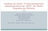 Análise do texto “O funcionamento administrativo de 1835” de Pedro Espinha da Silveira