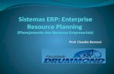 Sistemas ERP:  Enterprise  Resource  Planning  ( Planejamento dos Recursos  Empresariais)