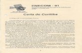 1991 - Carta de Curitiba - Enecom