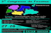 Cartaz 3º Congresso da Fessmuc