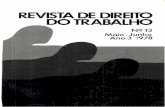 Revista de Direito do Trabalho nº 13 mai jun 1978