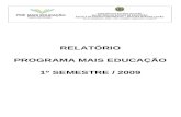 Relatório do Programa Mais Educação da Escola LINDAURA MARTINS LEITÃO