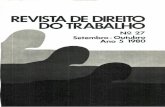 Revista de Direito do Trabalho nº 27 set out 1980