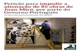 Petição para impedir a alienação de 85 obras de Joan Miró por parte do Estado Português