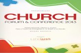 Programação  - 1º Church Forum & Conference 2013