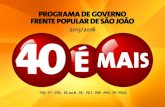 PROGRAMA DE GOVERNO - FRENTE POPULAR DE SÃO JOÃO - 2012