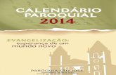 Calendário de Pastoral 2014 Paróquia São José