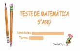 Teste de Matemática - 5°ano