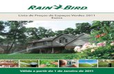 Lista de Preços Rain Bird 2011
