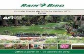 Lista de Preços 2012 Rain Bird
