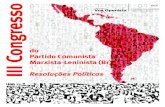 Resoluções Políticas do Partido Comunista Marxista-Leninista