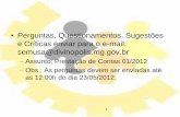 Prestação de Contas da Semusa Divinópolis - Primeiro trimestre de 2012