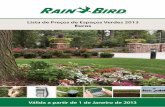 Lista de Preços 2013 Rain Bird