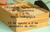 Oficina de Aprendizagem Matemática -  Matutino