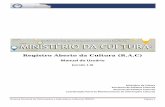 Registro Aberto da Cultura - RCA: manual do usuário SNIIC