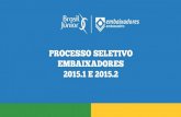 Edital Processo Seletivo de Embaixadores 2015 2