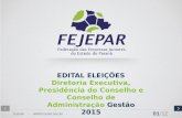 Edital de Eleições FEJEPAR 2015