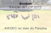 Booklet da Eleição do LCP 2015 da AIESEC no Vale do Paraíba