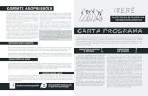 Carta programa Irerê CeUPES Ísis Dias de Oliveira 2015