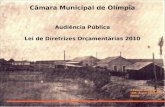 Câmara Municipal de Olímpia Audiência Pública Lei de Diretrizes Orçamentárias 2010.