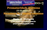 Prematuridade Extrema ( 22-28 semanas) Reanimação: dilema contínuo Paulo R. Margotto  pmargotto@gmail.com.