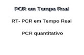 PCR em Tempo Real RT- PCR em Tempo Real PCR quantitativo.