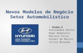 Novos Modelos de Negócio Setor Automobilístico Grupo 3 Alessandra Petito Hugo Separovic Marcelo Silva Rafael de Marchi Sílvia Miranda.