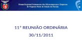 Recílio Santinoni 11ª REUNIÃO ORDINÁRIA 30/11/2011.