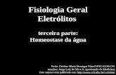 Fisiologia Geral Eletrólitos terceira parte: Homeostase da água Profa. Cristina Maria Henrique Pinto/UFSC/CCB/CFS monitor: Jorge Luiz da Silva Jr. (graduando.