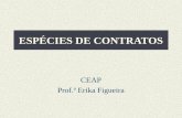 ESPÉCIES DE CONTRATOS CEAP Prof.ª Erika Figueira.