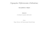 Equações Diferenciais Ordinárias Prof. Guilherme J. Weymar AULA 01 Introdução às equações diferenciais Fonte: Boyce, Bronson, Zill; Apresentação Daniela.
