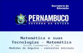 Matemática e suas Tecnologias - Matemática Ensino Fundamental, 6º Ano Medidas de ângulos – conceitos iniciais.