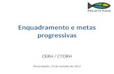 CERH / CTORH Florianópolis, 24 de outubro de 2012 Enquadramento e metas progressivas.