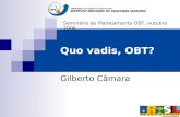 Quo vadis, OBT? Gilberto Câmara Seminário de Planejamento OBT, outubro 2006.