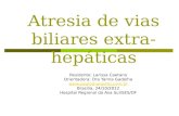 Atresia de vias biliares extra-hepáticas Residente: Larissa Caetano Orientadora: Dra Yanna Gadelha  Brasília, 24/10/2012 Hospital.