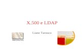 X.500 e LDAP Liane Tarouco. X.500 X.500 é um protocolo que especifica um modelo para a conexão de Serviços de Diretórios locais a fim de formar um diretório.