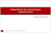 Guilherme Ribeiro 1 PRINCÍPIOS DO PROCESSO LEGISLATIVO Princípios constitucionais do processo legislativo.