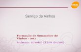 Formação de Sommelier de Vinhos – 2012 Professor: ÁLVARO CÉZAR GALVÃO Serviço de Vinhos.